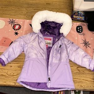 Snozu 3T Toddler Girls Purple Puffer Coat - new without tags